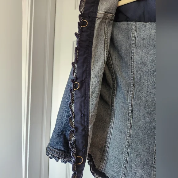 Jones Wear Denim Vest with Silver Buttons - Picture 8 of 11